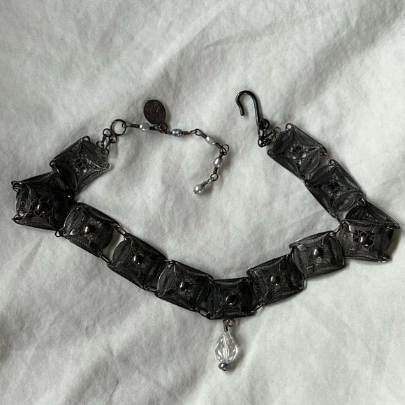 Silver Chocker with Crystal - Picture 2 of 4